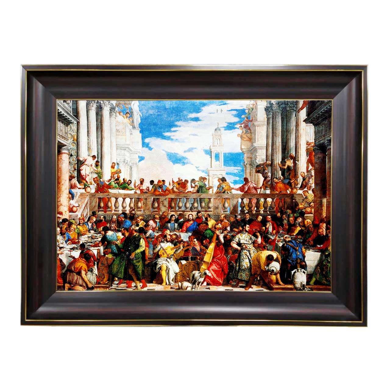 تابلو فرش چاپی طرح ضیافت کد 11090 سایز 60×40 سانتی متری