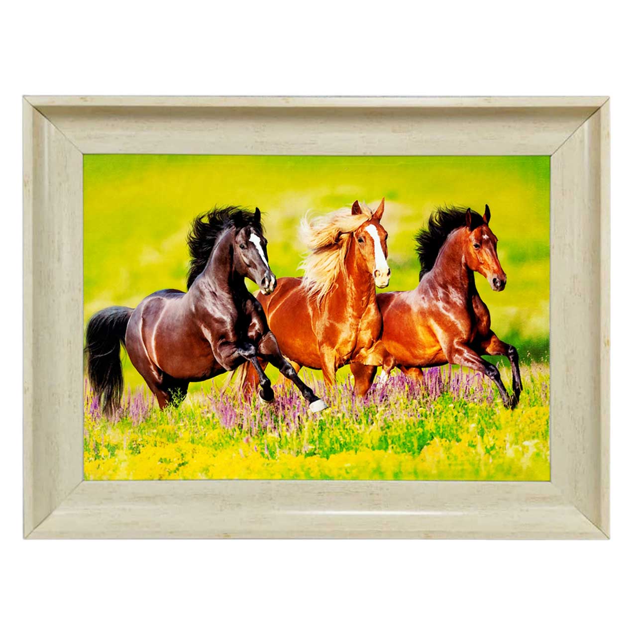 تابلو فرش چاپی طرح اسب کد 14001 سایز 70×50 سانتی متری