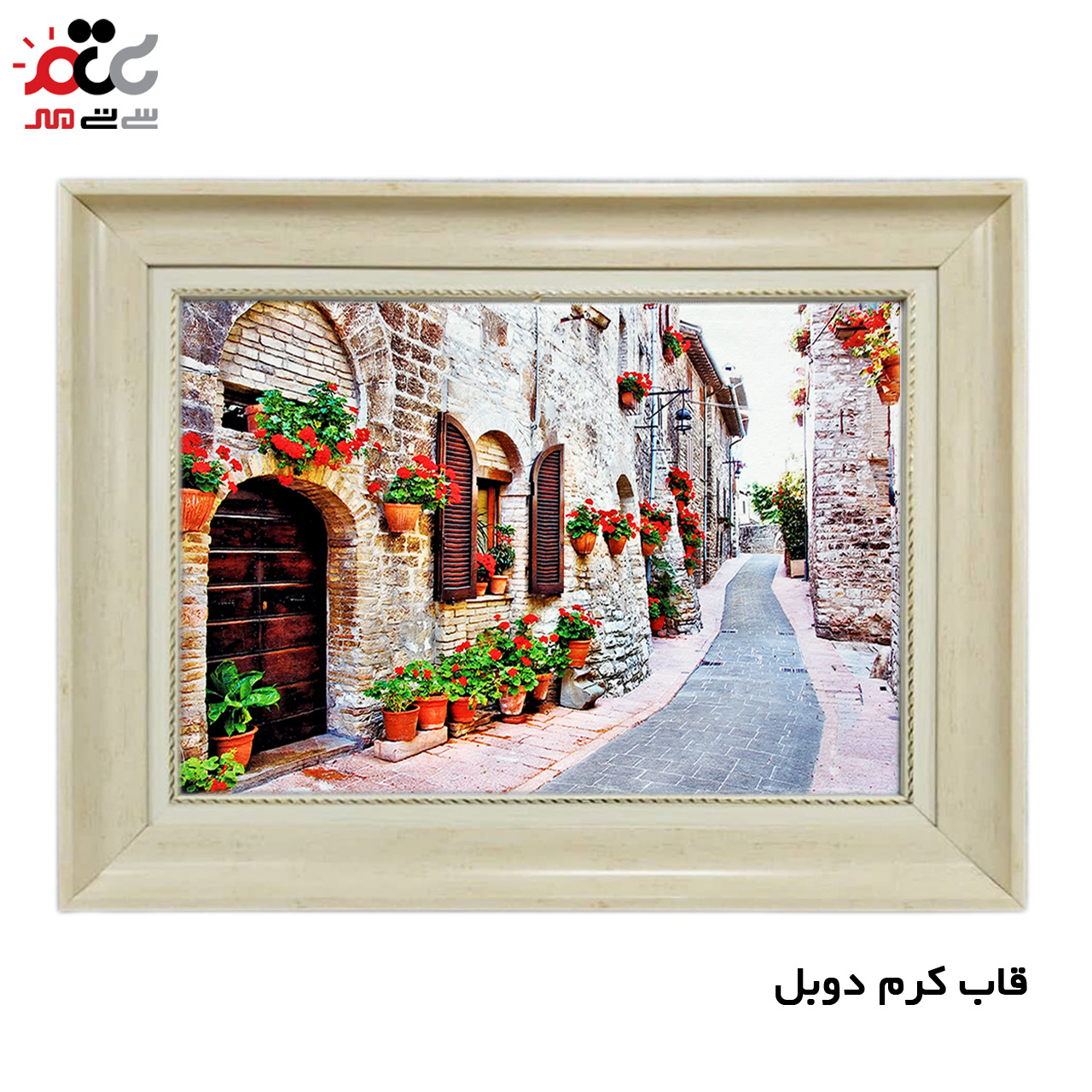 تابلو فرش چاپی طرح کوچه زیبا کد 10260 سایز 70×50 سانتی متری