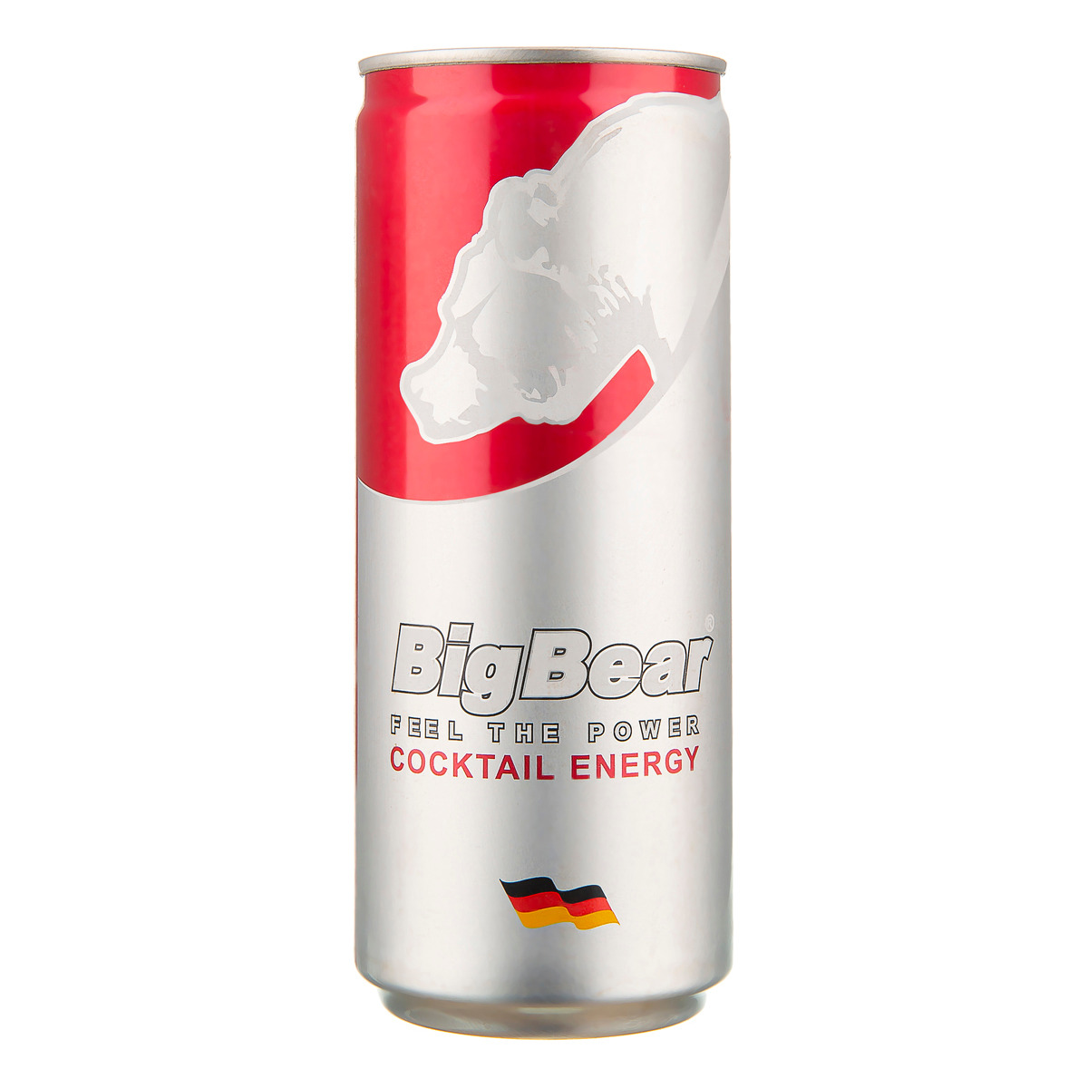 نوشابه انرژی زا گاز دار بیگ بیر با طعم آلبالو 250 میلی لیتری