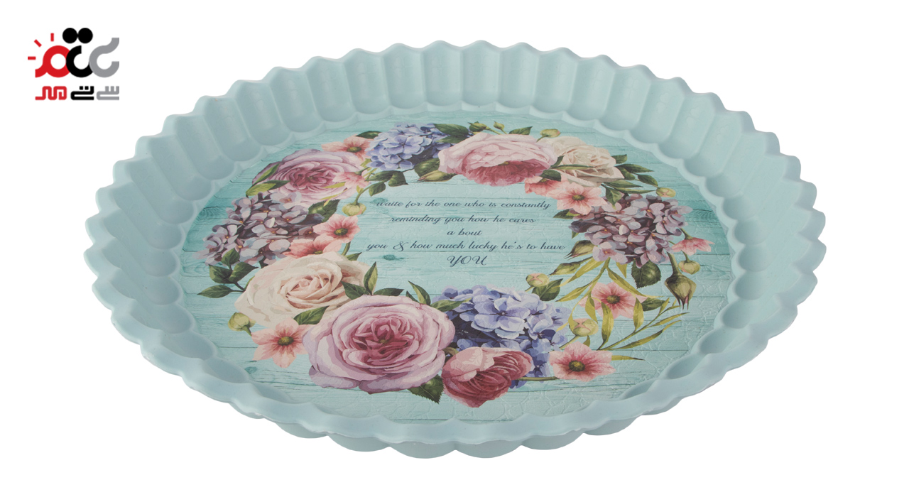 سینی پلاستیکی گرد طرح دار کد 332