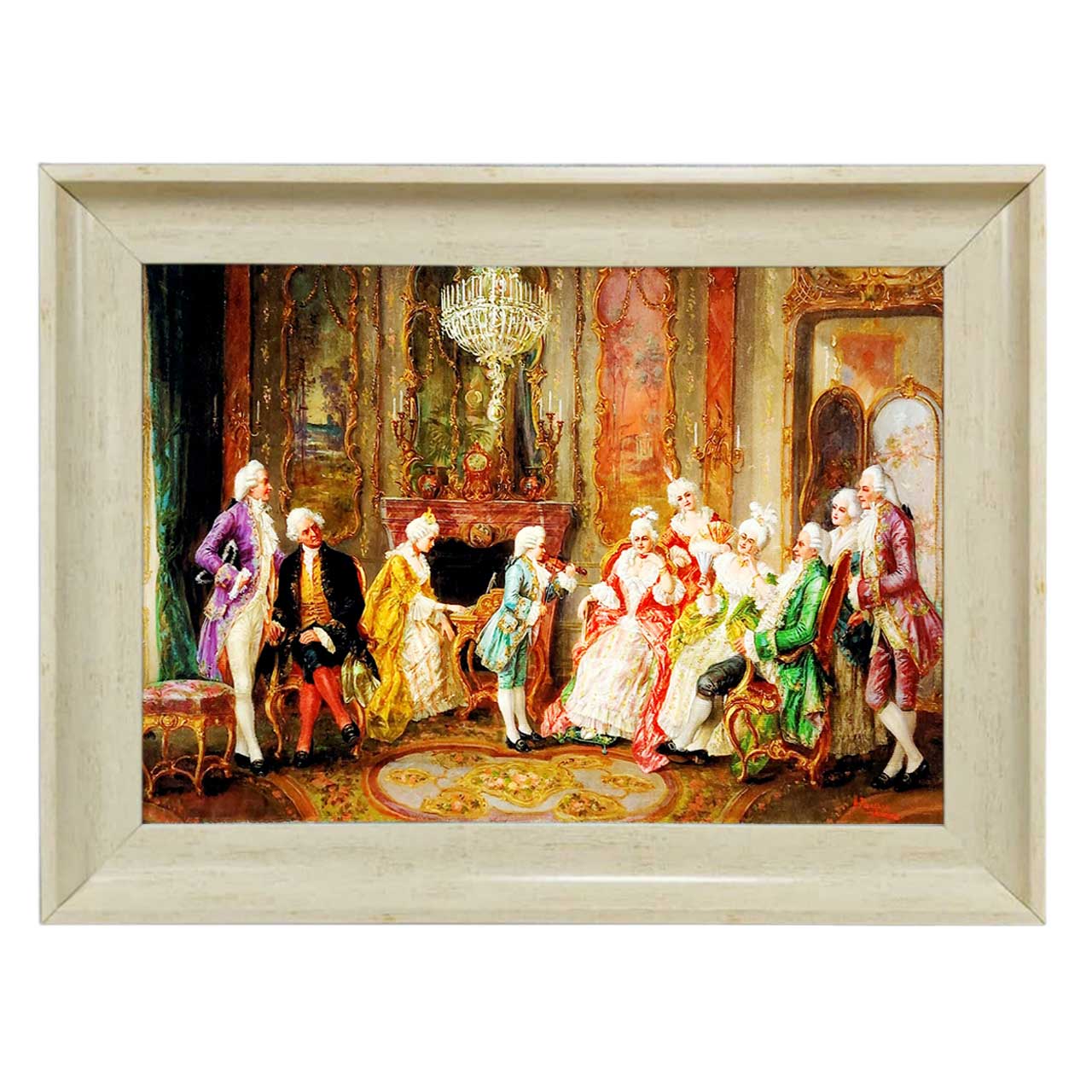 تابلو فرش چاپی طرح نوازنده کد 11053 سایز 70×50 سانتی متری