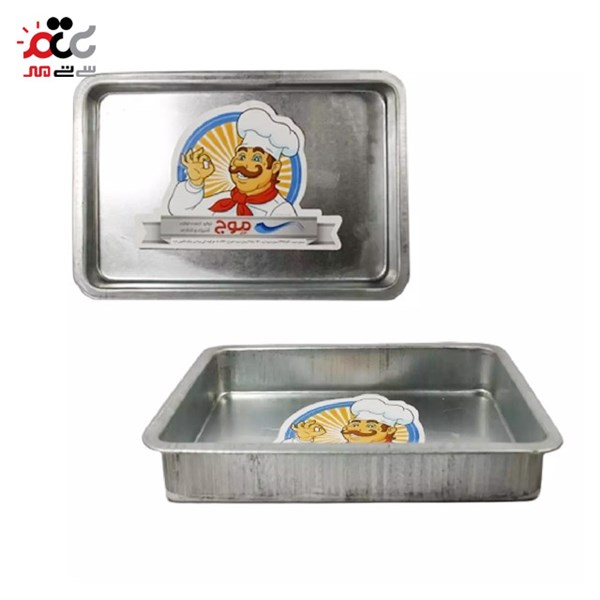 قالب کیک گالوانیزه موج طرح مستطیل سایز 40×30 سانتی متری