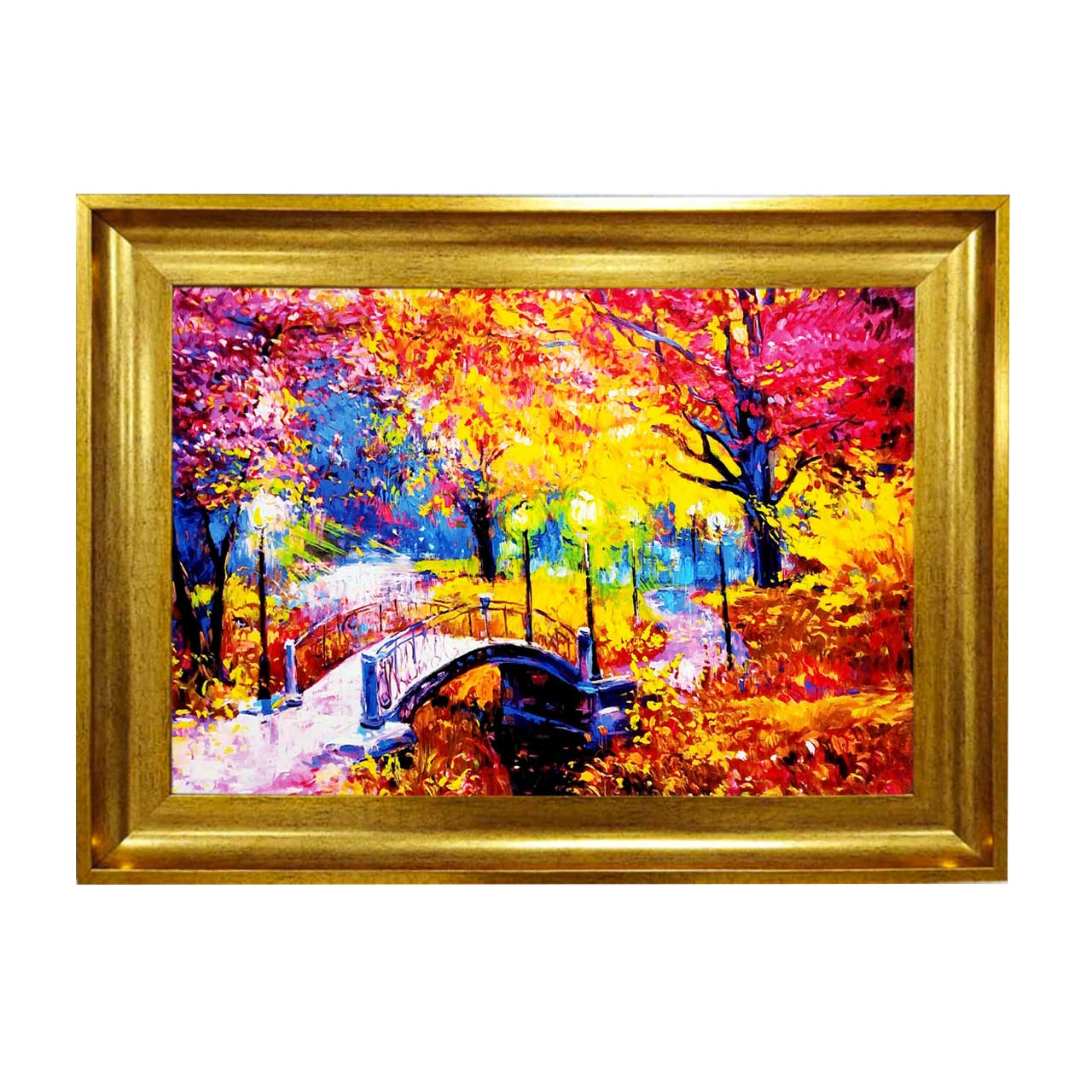 تابلو فرش چاپی طرح پاییز کد 10079 سایز 50×50 سانتی متری