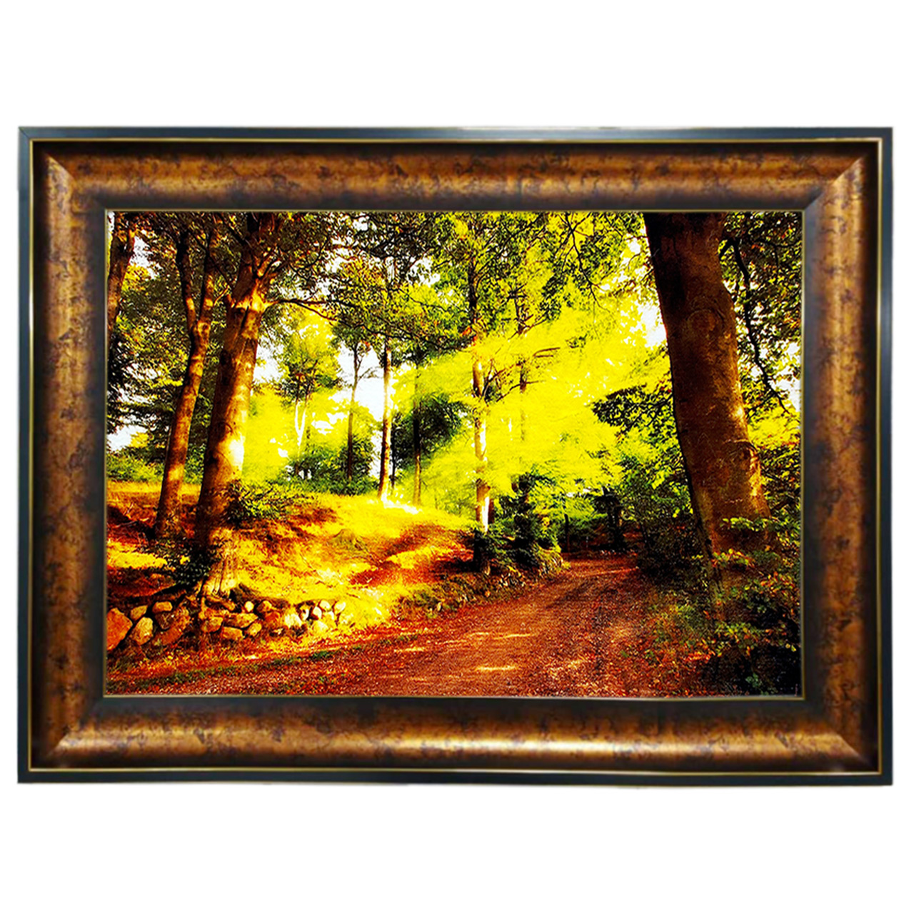 تابلو فرش چاپی طرح جنگل کد 10110 سایز 100×50 سانتی متری