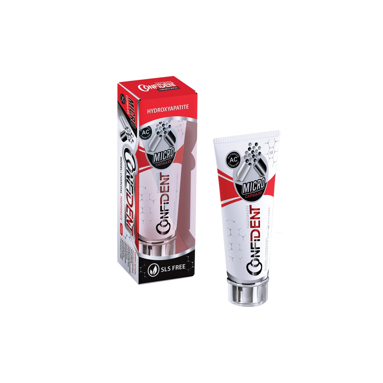 خمیر دندان کانفیدنت مدل Charcoal با عملکرد 11 گانه حجم 100 میلی لیتری