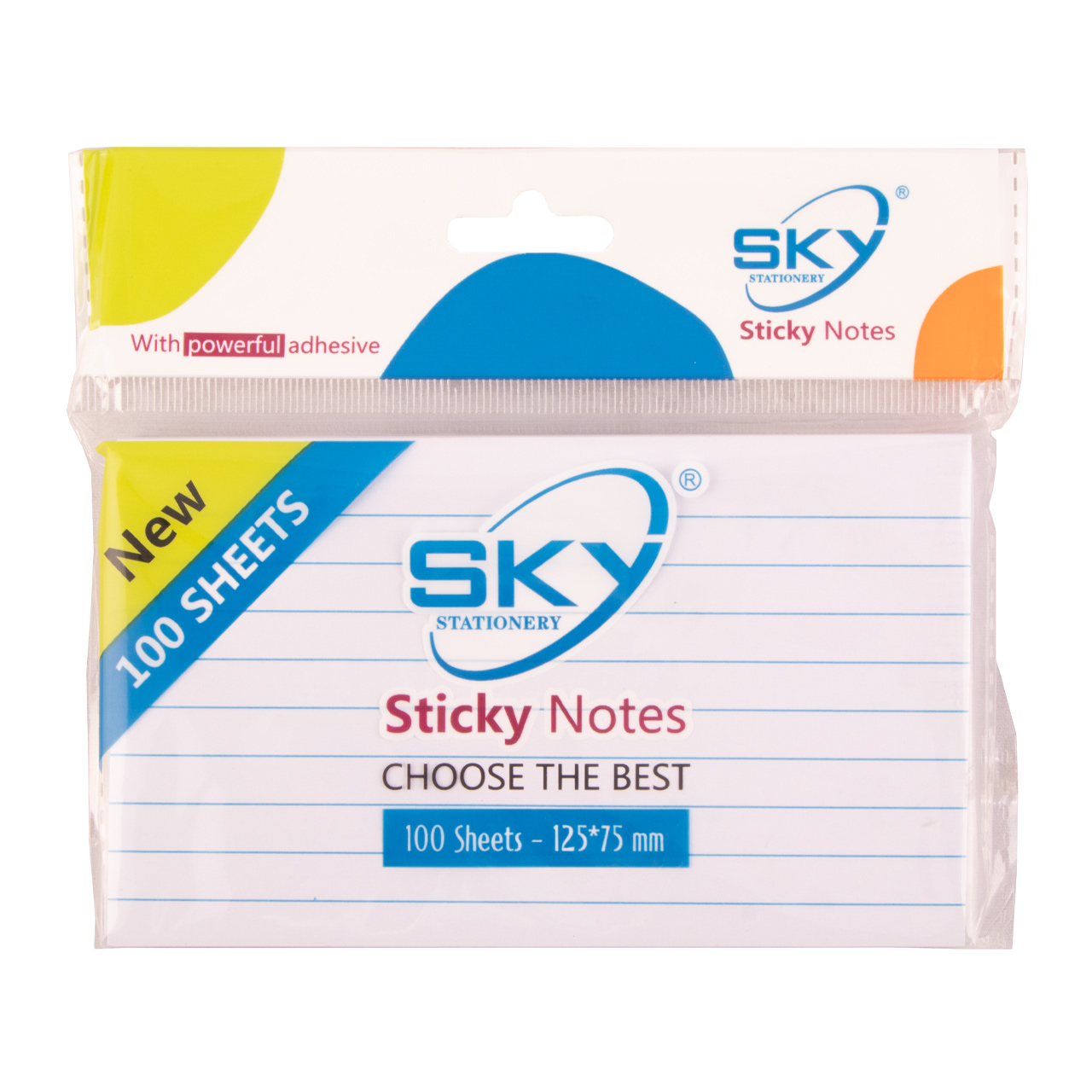 استیک نوت سفید خط دار اسکای 100 برگ