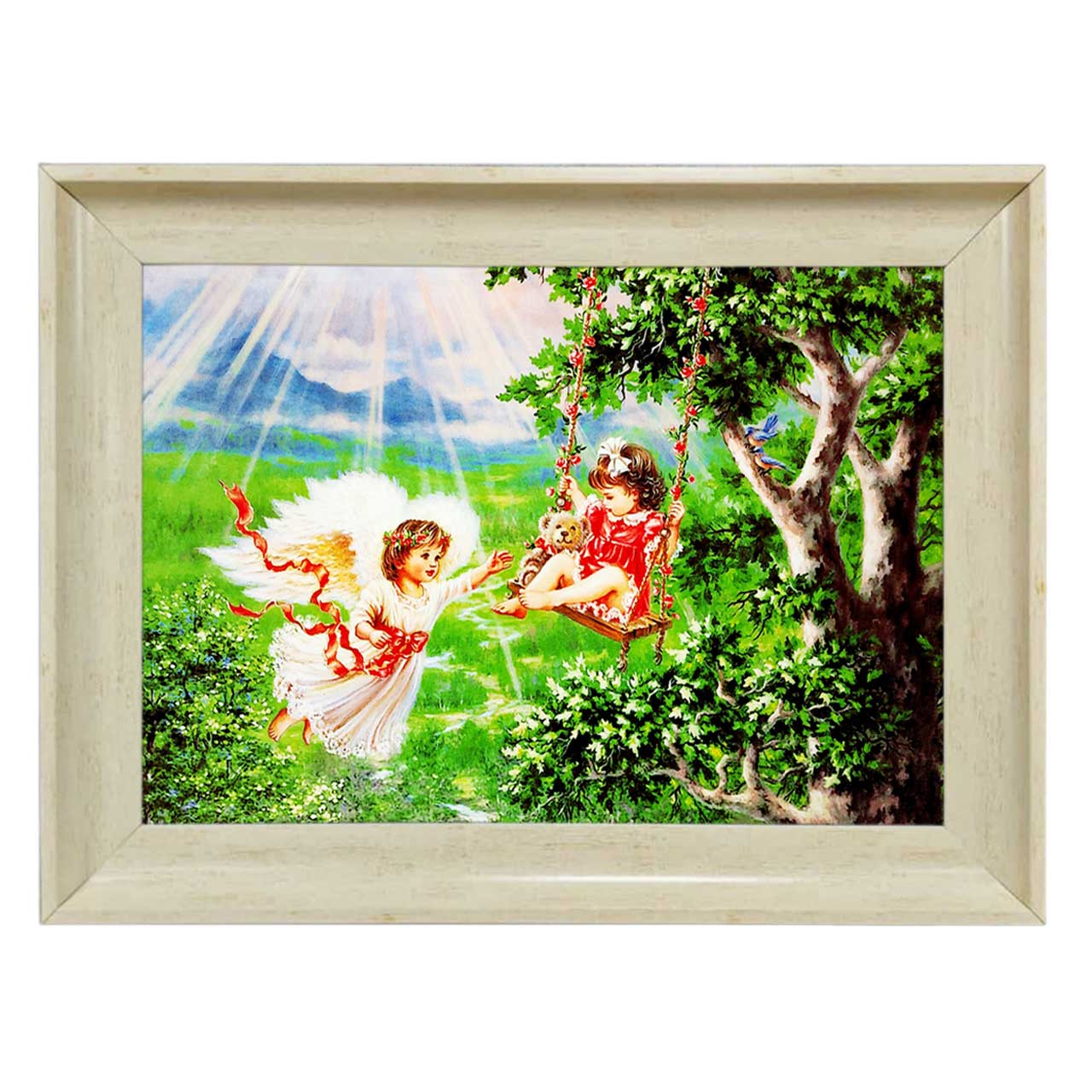 تابلو فرش چاپی طرح بهشت کد 13322 سایز 70×50 سانتی متری