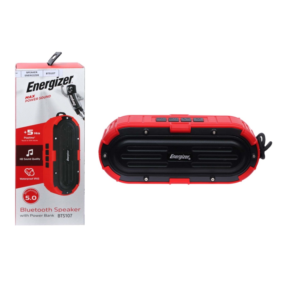 اسپیکر بلوتوثی Energizer مدل BTS107 - قرمز
