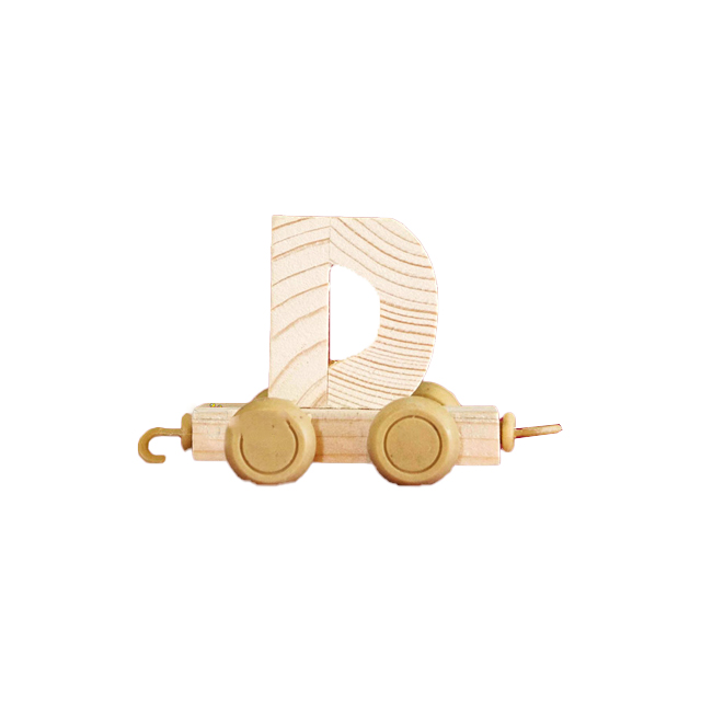 قطار چوبی طرح حروف انگلیسی حرف D