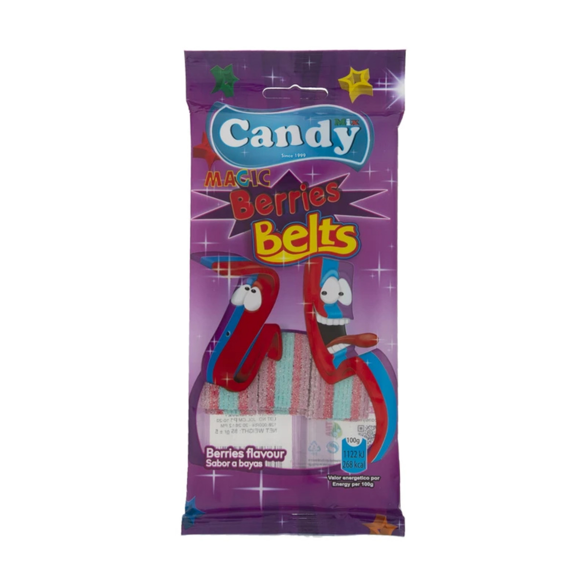 پاستیل نواری توت ترش کندی میکس 85 گرمی