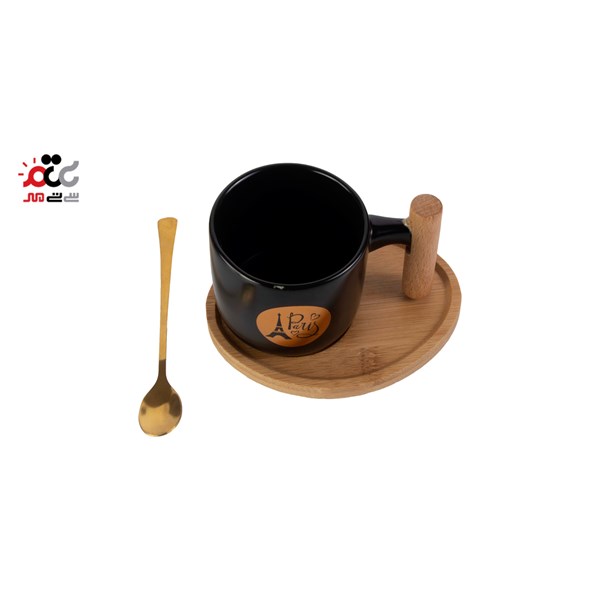 فنجان سرامیکی مدل کف چوبی
