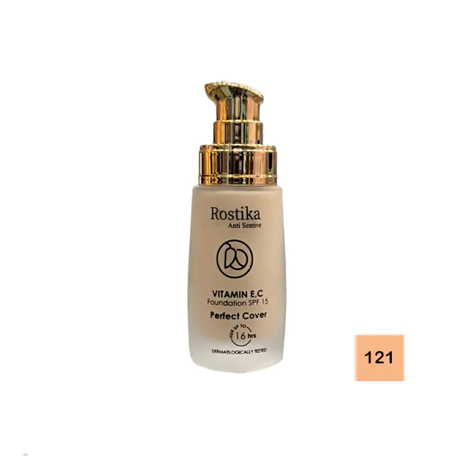 کرم پودر شیشه ای رستیکا شماره 121 حجم 35 میلی لیتری