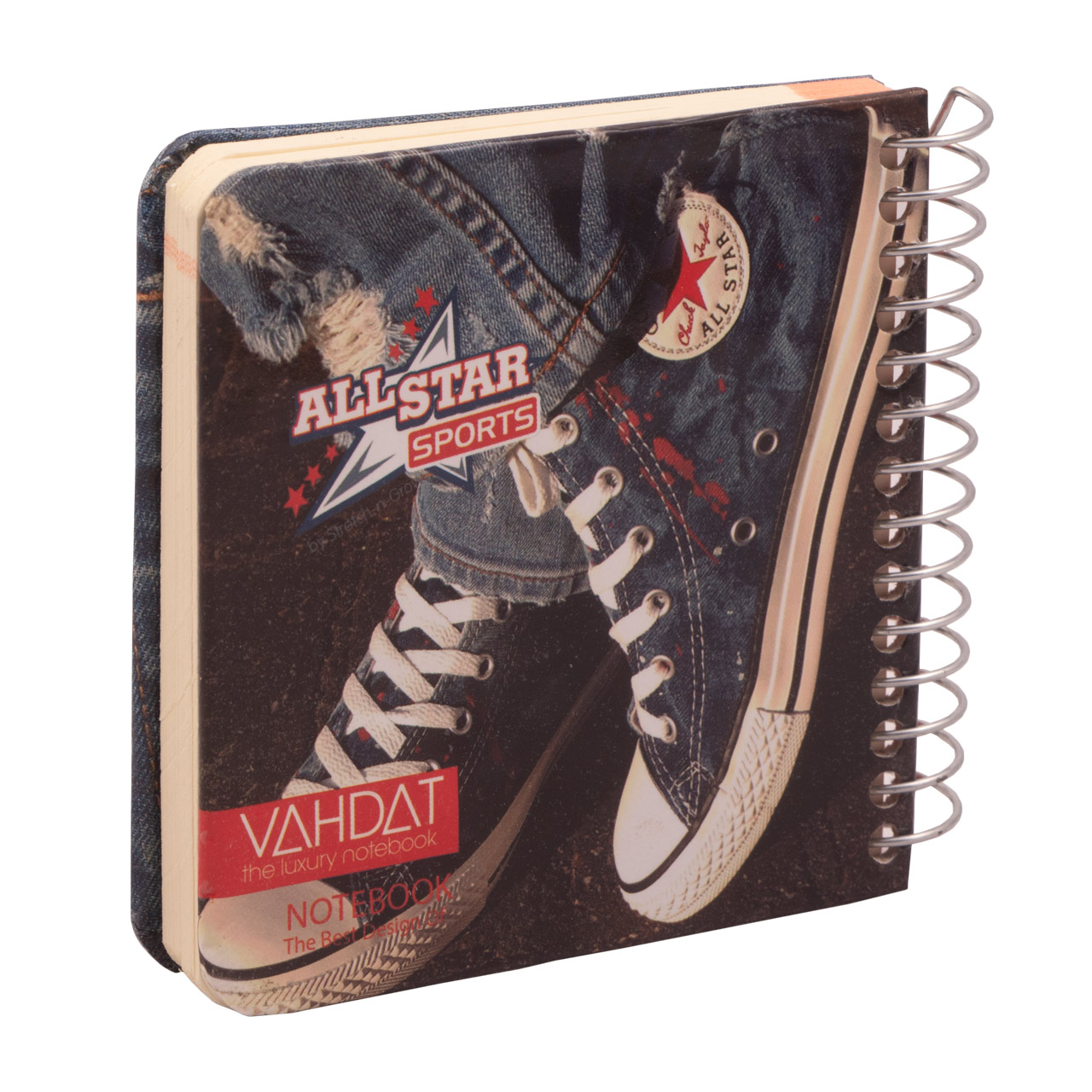 دفترچه یادداشت سیمی مربع  وحدت 100 برگ