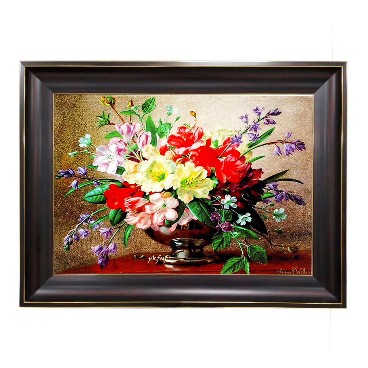 تابلو فرش چاپی طرح گل کد 12018 سایز 60×40 سانتی متری