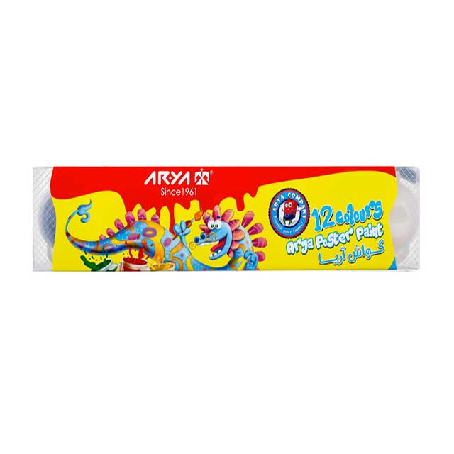 گواش 12 رنگ آریا