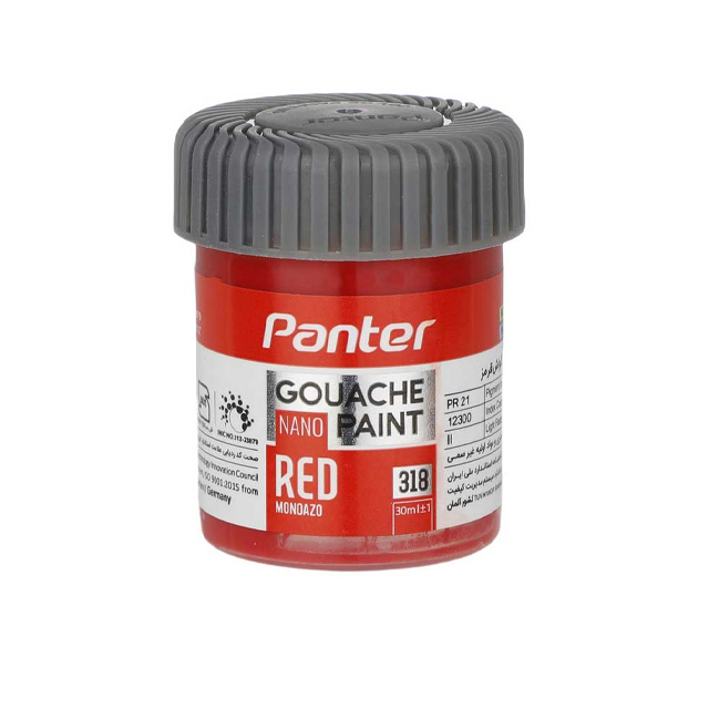 گواش پنتر تک رنگ قرمز کد 318 حجم 30 میلی لیتری