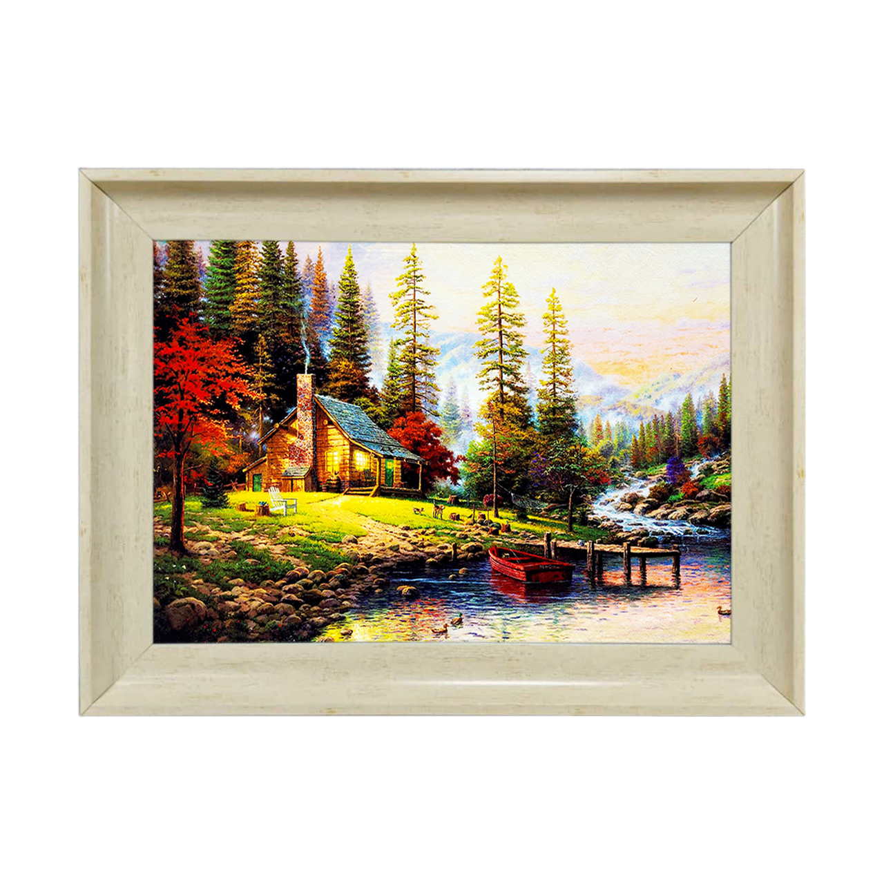 تابلو فرش چاپی طرح منظره کد 10096 سایز 50×35 سانتی متری