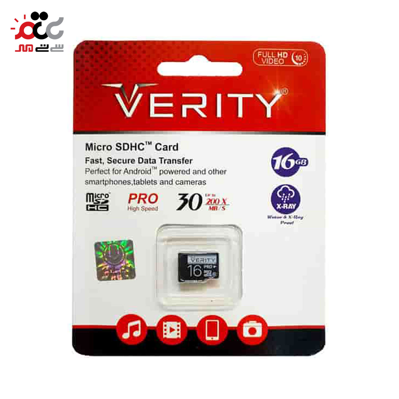 کارت حافظه رم microSDHC وریتی مدل pro کلاس 10 استاندارد UHS-I U1 ظرفیت ۱۶ گیگابایت