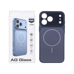 قاب اورجینال AG Glass محافظ لنز برجسته براق Magsafe مدل Apple iPhone 17 Pro Max - سرمه ای