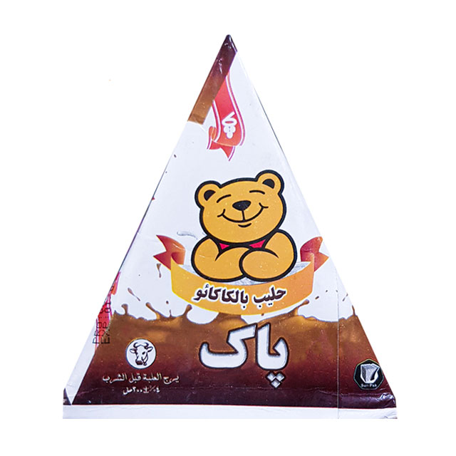 شیر کاکائو استریلیزه سه گوش پاک 200 میلی لیتری