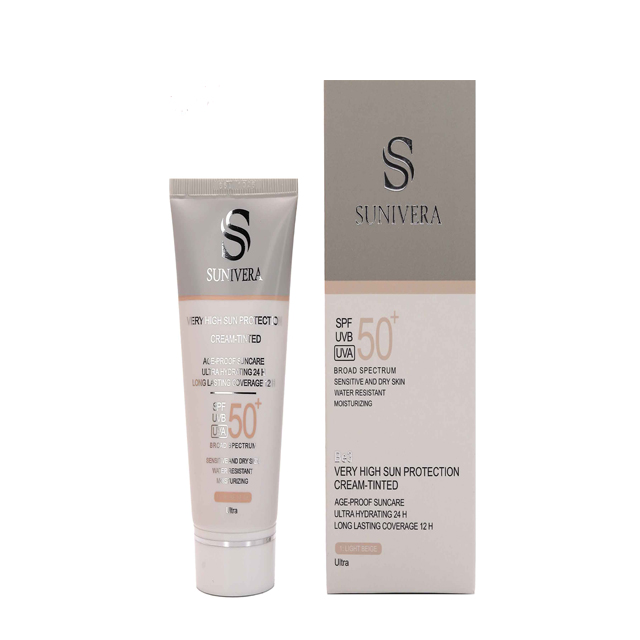کرم ضد آفتاب بژ تیره سانیورا spf50 حجم 50 میلی لیتری 