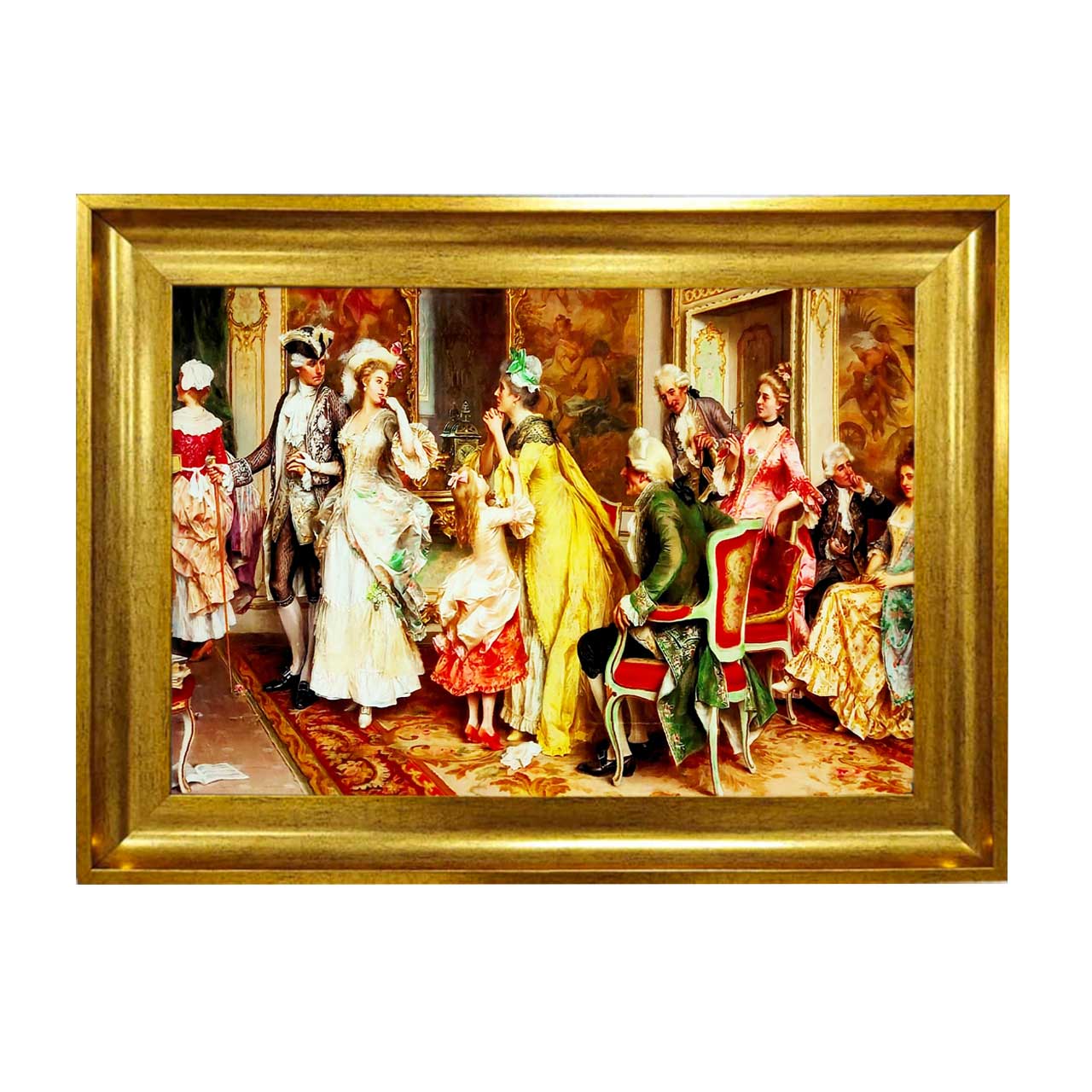 تابلو فرش چاپی طرح ضیافت کد 11012 سایز 50×50 سانتی متری