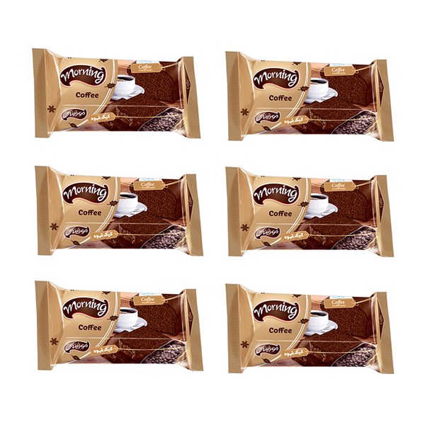 کیک صبحانه با طعم قهوه مورنینگ شیرین عسل 100 گرمی بسته 24 عددی