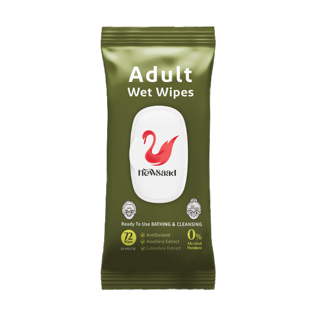 دستمال مرطوب بزرگسال نیوساد بسته 72 عددی
