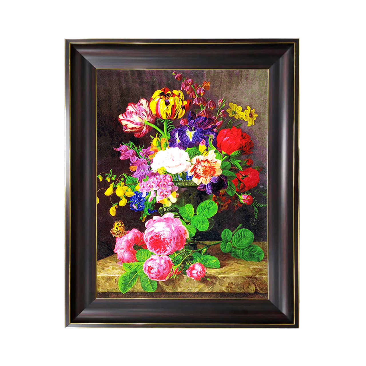 تابلو فرش چاپی طرح گل کد 12323 سایز 60×40 سانتی متری