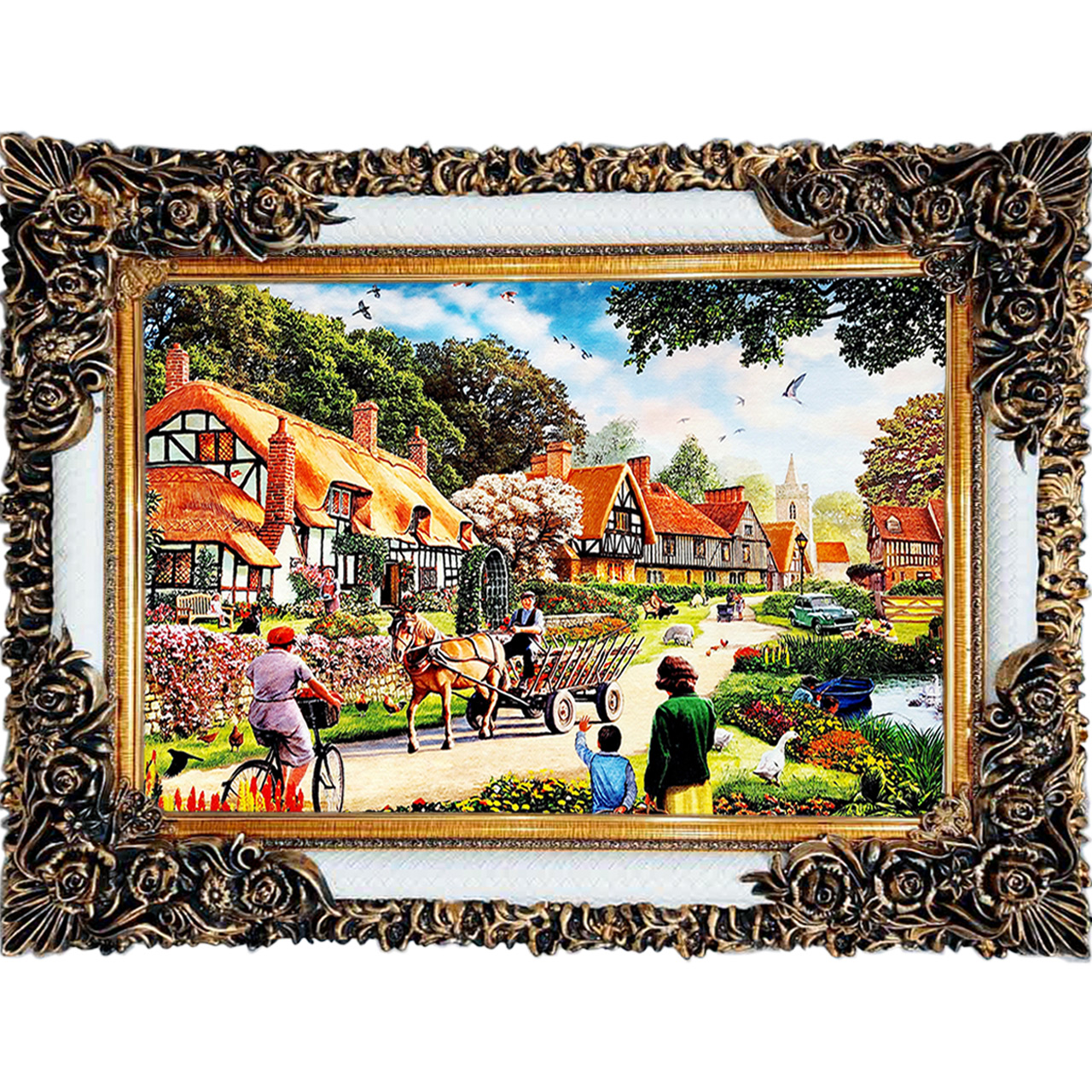 تابلو فرش طرح دهکده