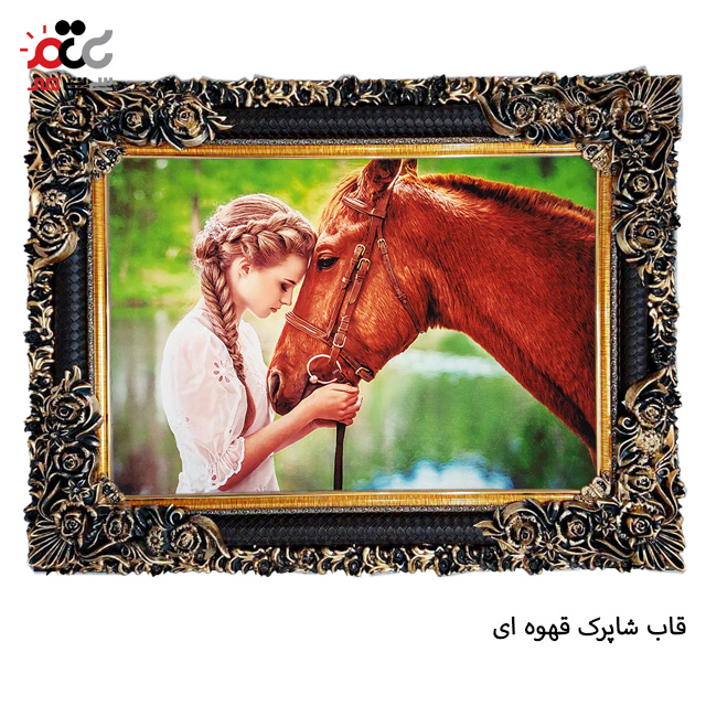 تابلو فرش چاپی طرح اسب کد 13305 سایز 70×50 سانتی متری