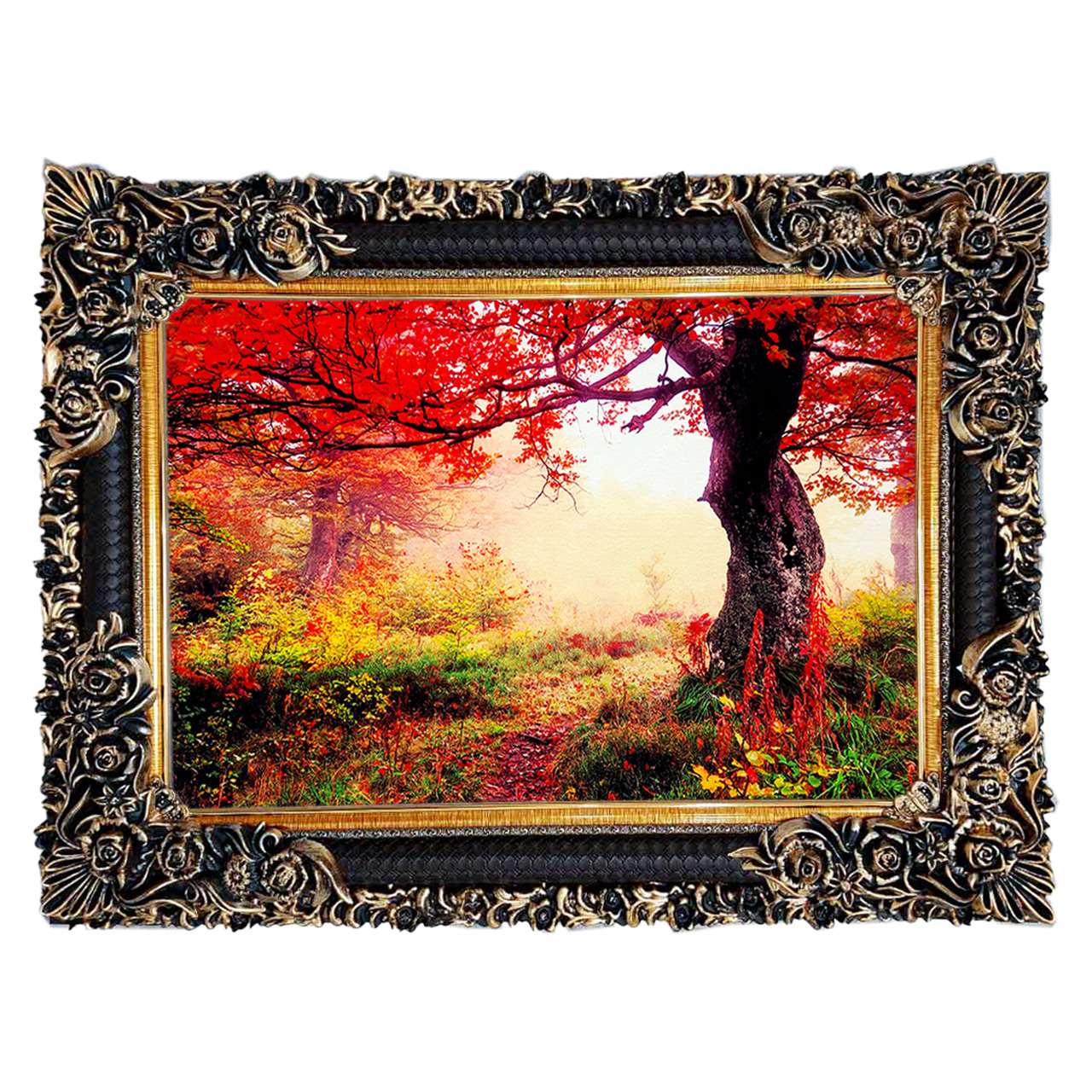 تابلو فرش چاپی طرح منظره کد 10176 سایز 70×50 سانتی متری