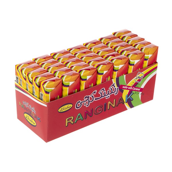 ویفر رنگینک گرجی وانیلی 14 گرمی بسته 35 عددی