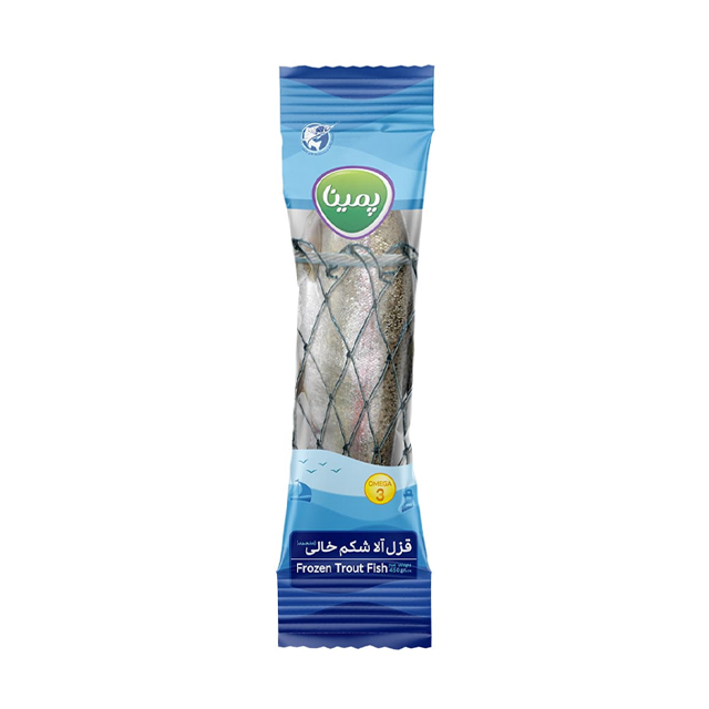 ماهی قزل آلا شکم خالی پمینا 450 گرمی