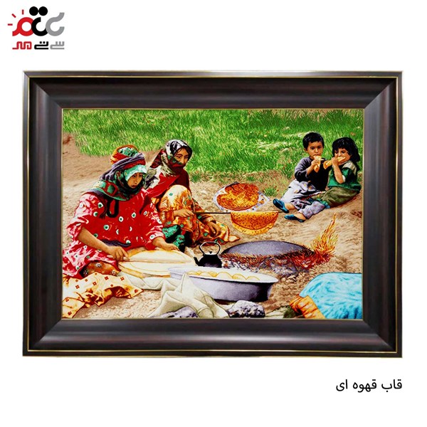 تابلو فرش طرح نان پزی کد 13317 سایز 70×50 سانتی متری