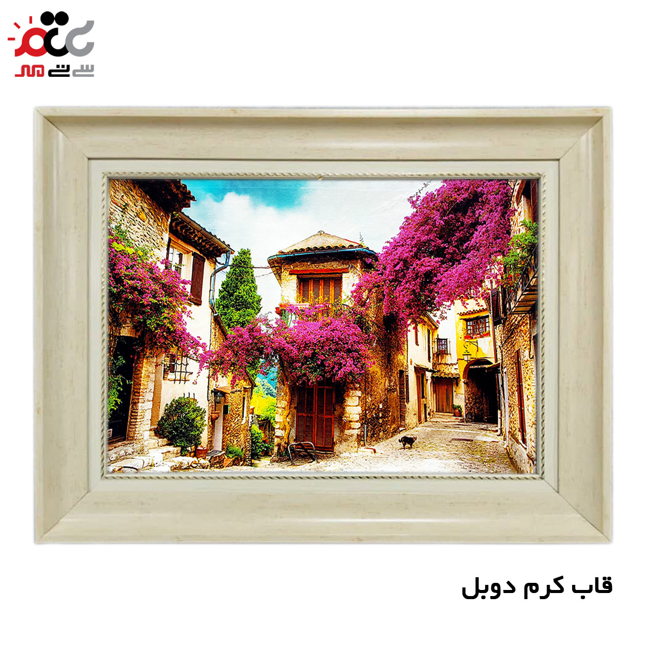 تابلو فرش چاپی طرح کوچه باغ کد 10066 سایز 50×35 سانتی متری