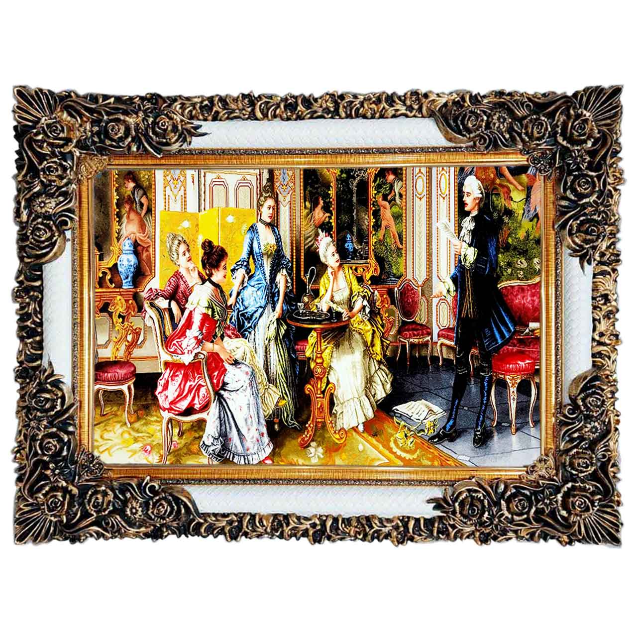 تابلو فرش چاپی طرح شاعر کد 11009 سایز 100×50 سانتی متری