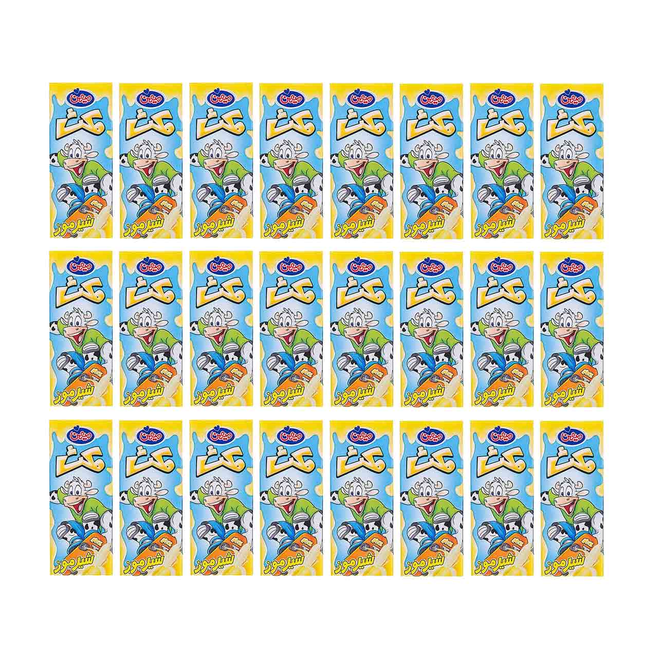 شیر موز مکث میهن 200 میلی لیتری بسته 36 عددی