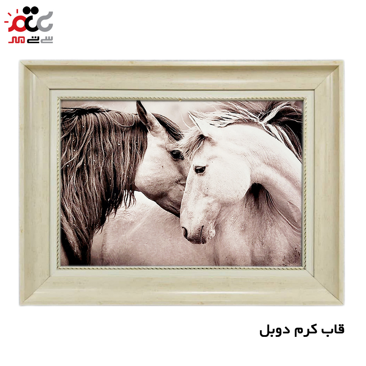 تابلو فرش چاپی طرح اسب کد 14054 سایز 50×35 سانتی متری