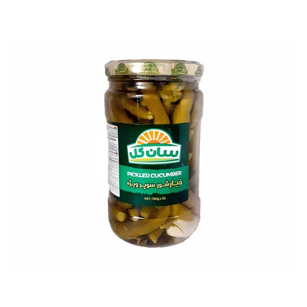 خیارشور سوپر ویژه سان گل 700 گرمی