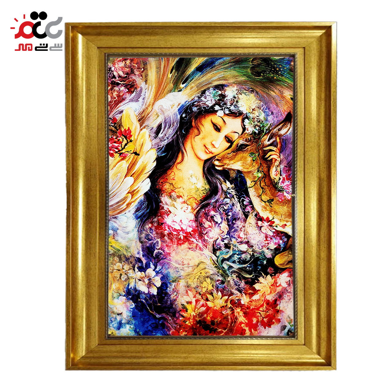 تابلو فرش چاپی طرح مینیاتوری کد 16028 سایز 50×70 سانتی متری