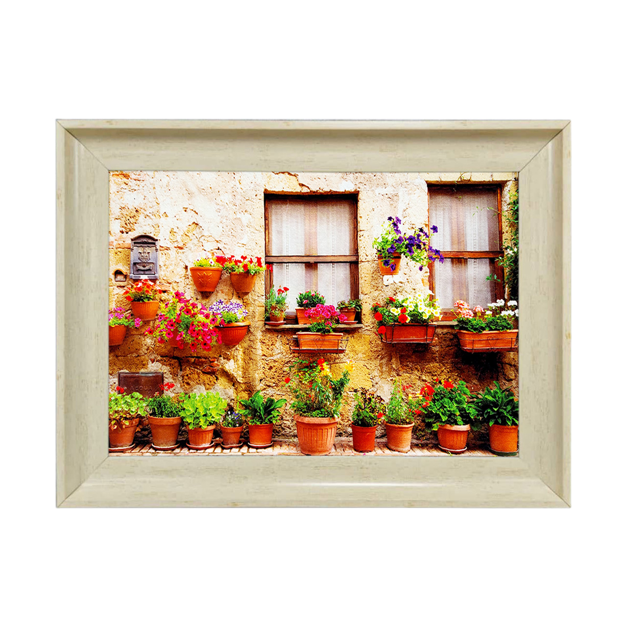 تابلو فرش چاپی طرح گلخانه کد 10182 سایز 50×35 سانتی متری