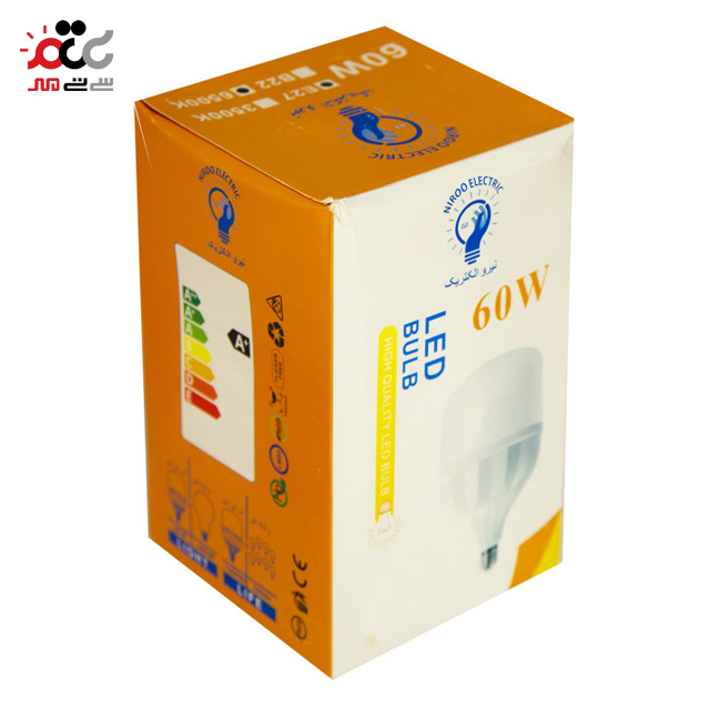 لامپ ال ای دی 60 وات نیرو الکتریک کد N.E پایه E27