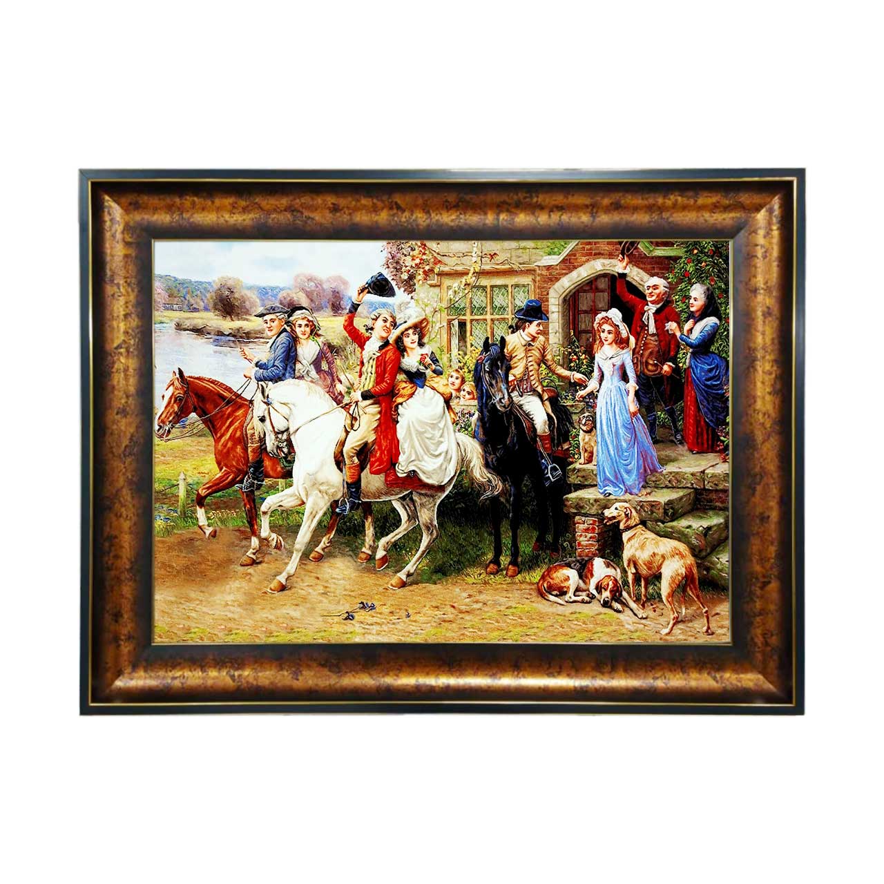 تابلو فرش چاپی طرح مسافر کد 11002 سایز 50×35 سانتی متری