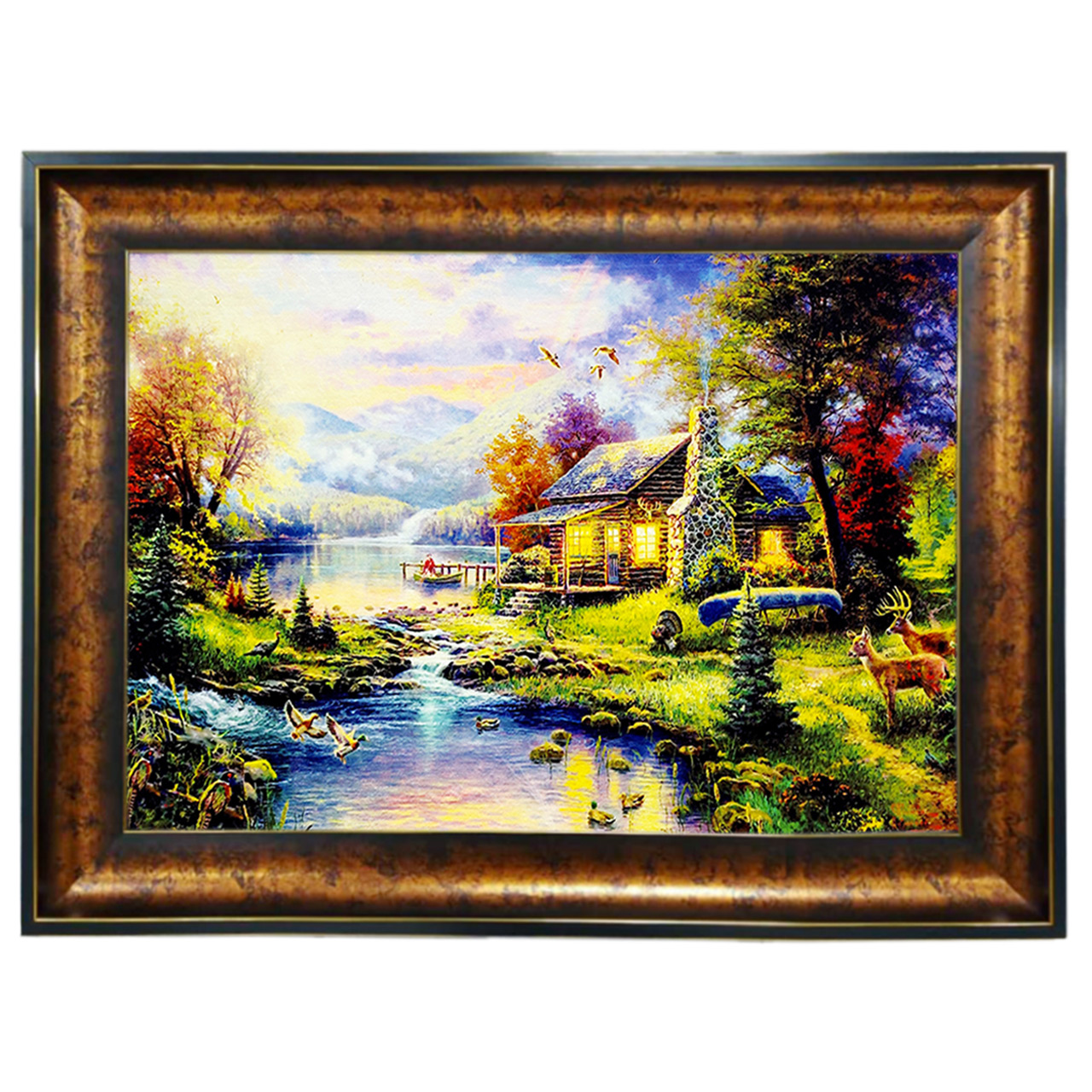 تابلو فرش چاپی طرح منظره کد 10143 سایز 100×50 سانتی متری