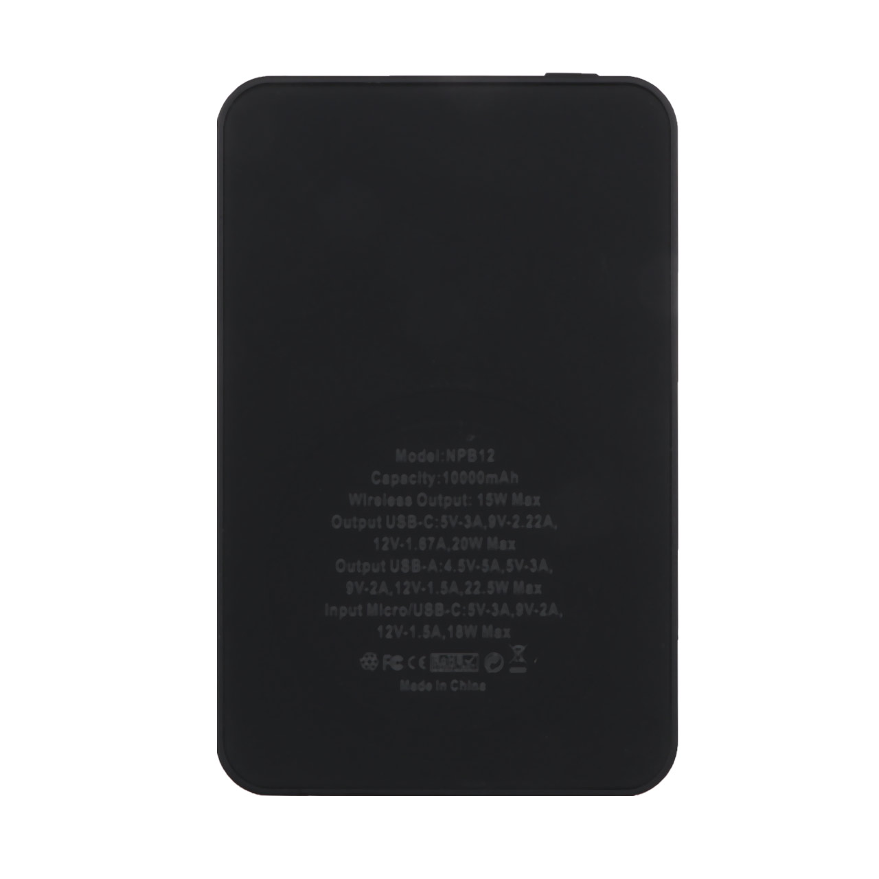 پاوربانک فست شارژ وایرلس Nitu 10000mAh مدل NPB12 22.5W - مشکی (گارانتی 18 ماه تعویض نیکان همراه)