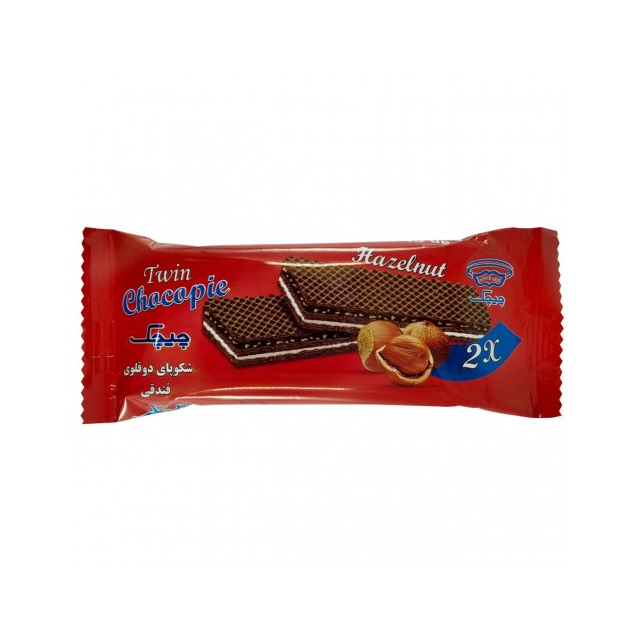 ویفر شکوپای دوقلو چیچک با طعم فندق 45 گرمی