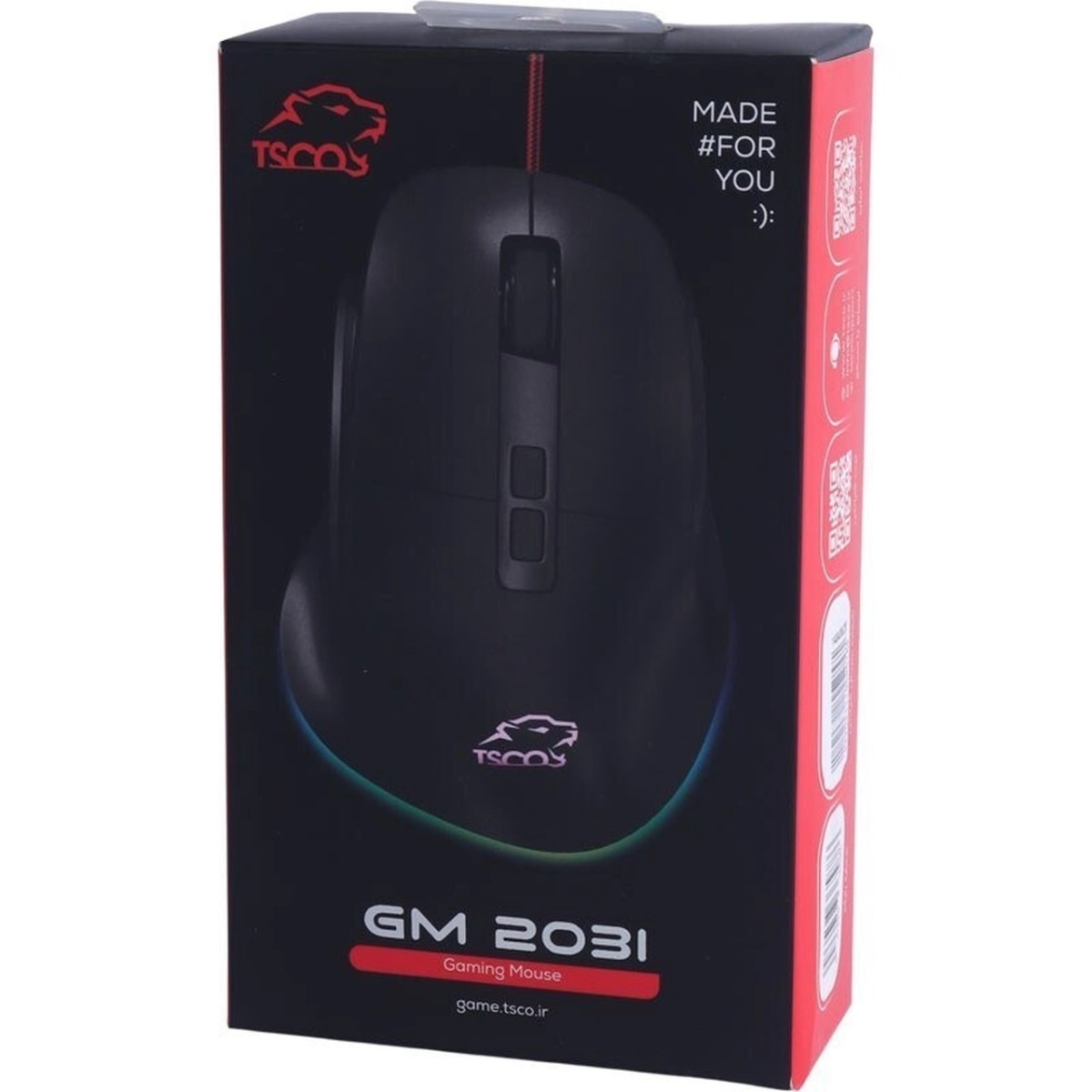 ماوس باسیم گیمینگ TSCO مدل GM 2031 - مشکی (گارانتی 18 ماهه تسکو)