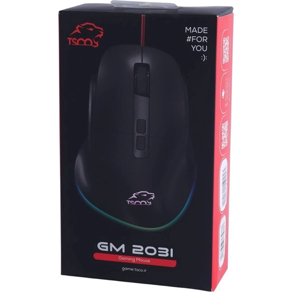 ماوس باسیم گیمینگ TSCO مدل GM 2031 - مشکی (گارانتی 18 ماهه تسکو)